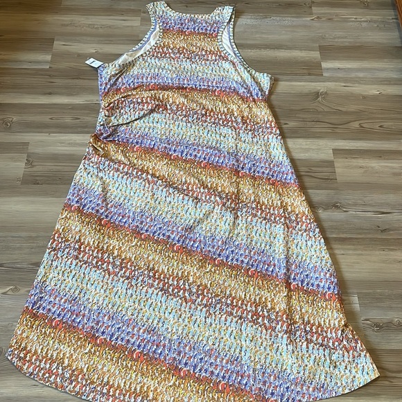 Daily Practice Anthropologie High Neck Treasure Midi Dress Size 3X Ruched NEW - Picture 11 of 12